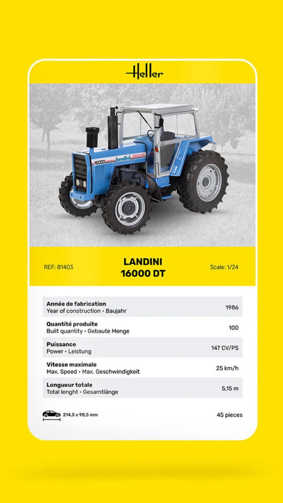 Vehicles Heller | Landini 16000 Dt (81403)