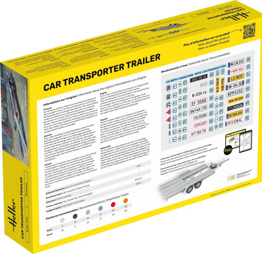 Vehicles Heller | Starter Kit Car Transporter Trailer (56774)