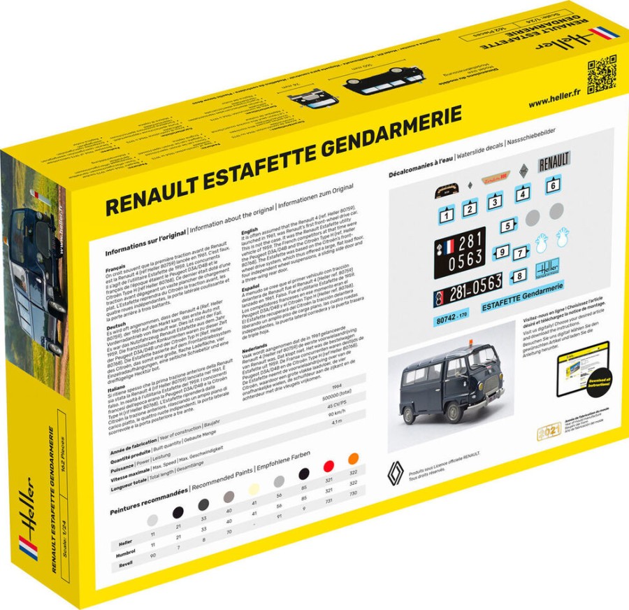 Vehicles Heller | Starter Kit Renault Estafette Gendarmerie New Mould (56742)