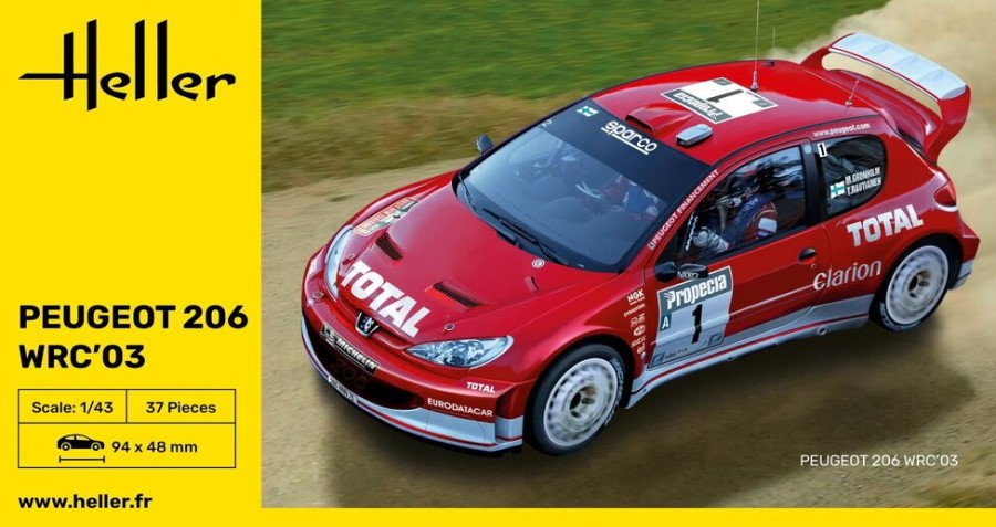 Vehicles Heller | Peugeot 206 Wrc'03 (80113)