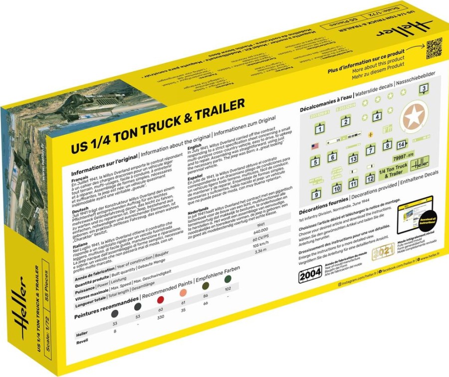 Vehicles Heller | Starter Kit Us 1/4 Ton Truck & Trailer (56997)