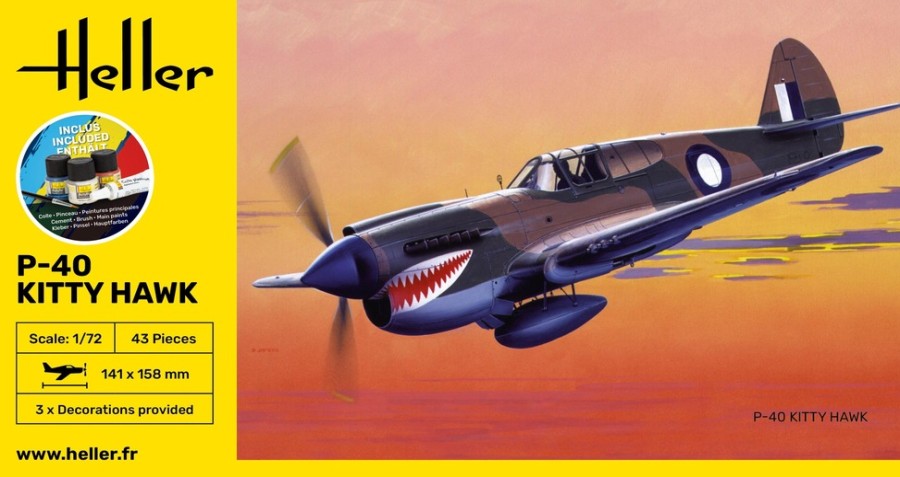 Aviation Heller | Starter Kit P-40 Kitty Hawk (56266)