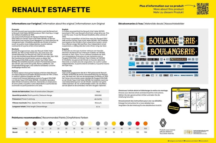 Vehicles Heller | Renault Estafette New Mould (80743)