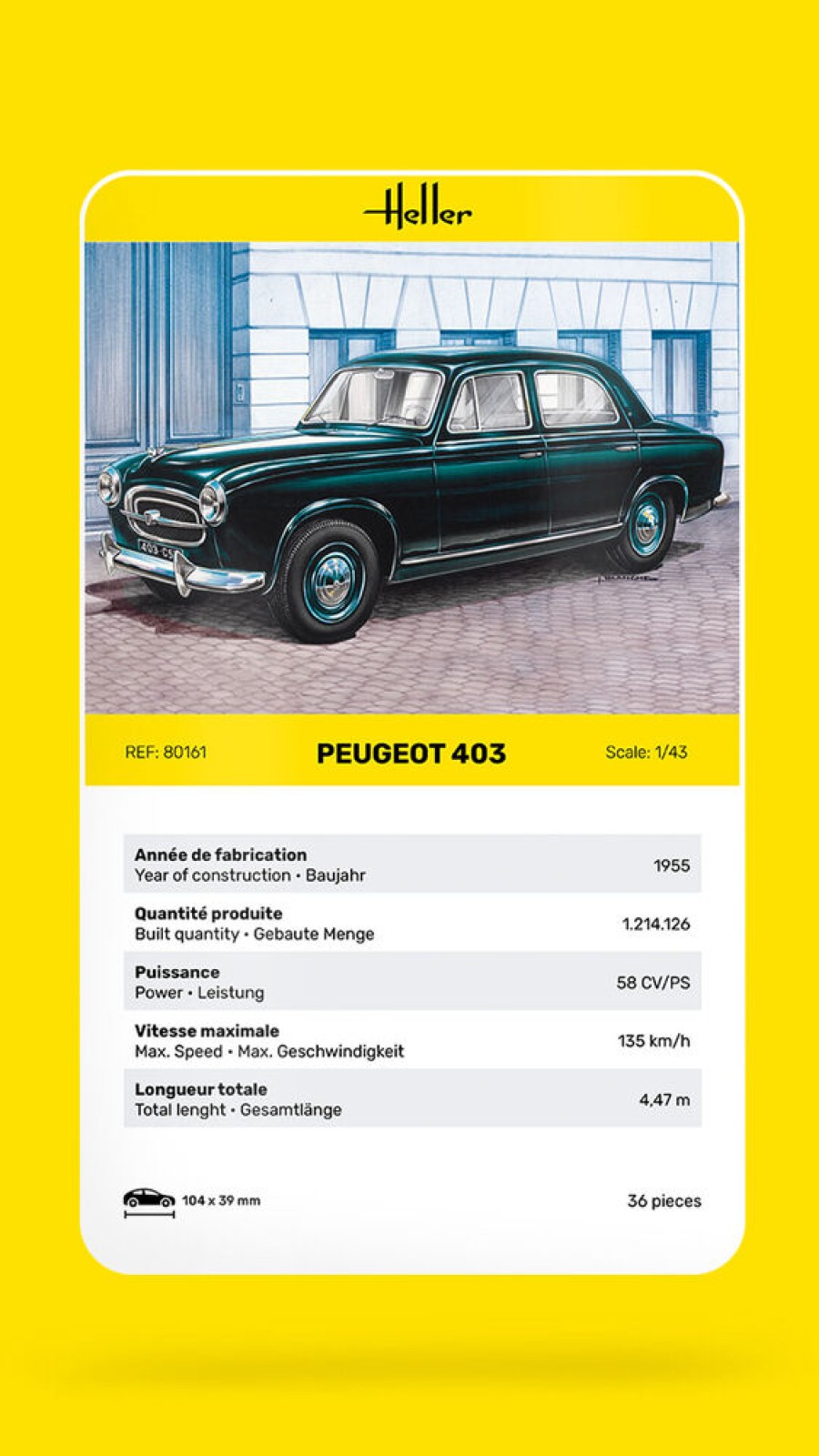 Vehicles Heller | Peugeot 403 (80161)