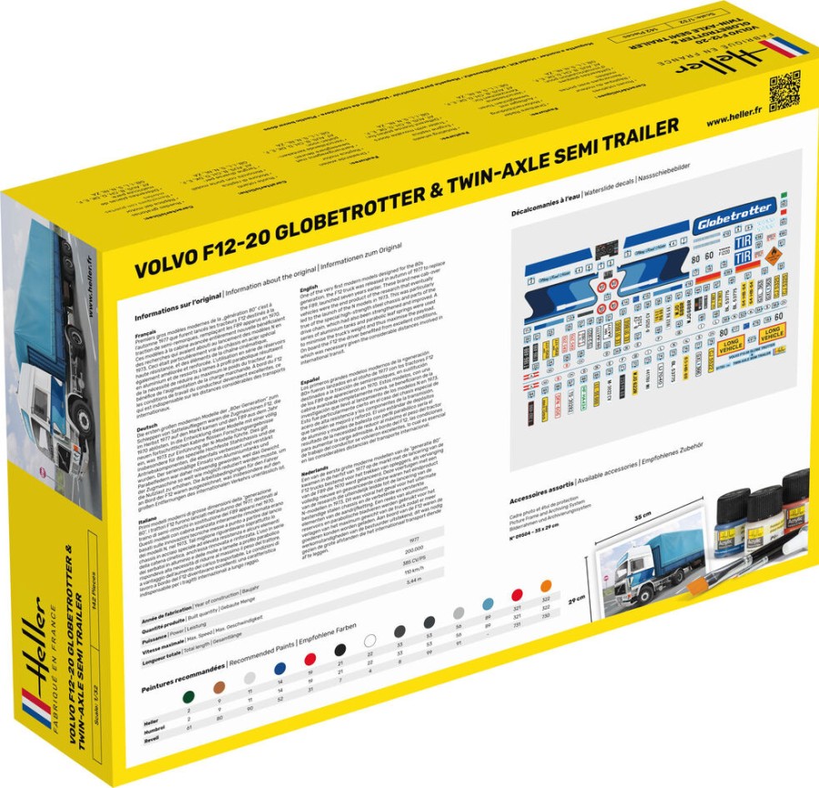 Vehicles Heller | Starter Kit F12-20 Globetrotter & Twin-Axle Semi Trailer (57703)