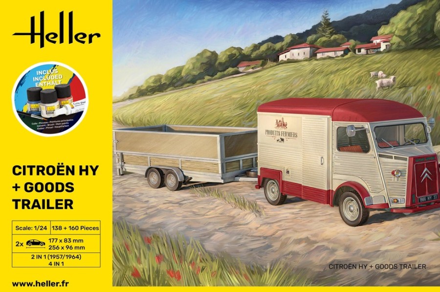 Vehicles Heller | Starter Kit Citroen Hy + Goods Trailer (52331)