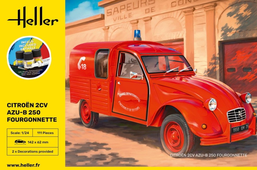 Vehicles Heller | Starter Kit Citroen 2Cv Fourgonette Ak 250 (58701)