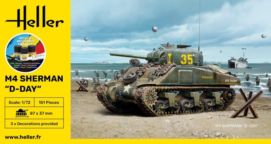 Vehicles Heller | Starter Kit M4 Sherman D-Day (56892)