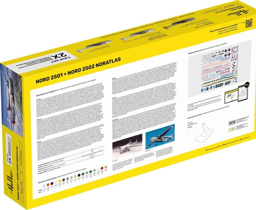 Aviation Heller | Starter Kit Nord 2501 + Nord 2502 "Noratlas" Twinset (55374)