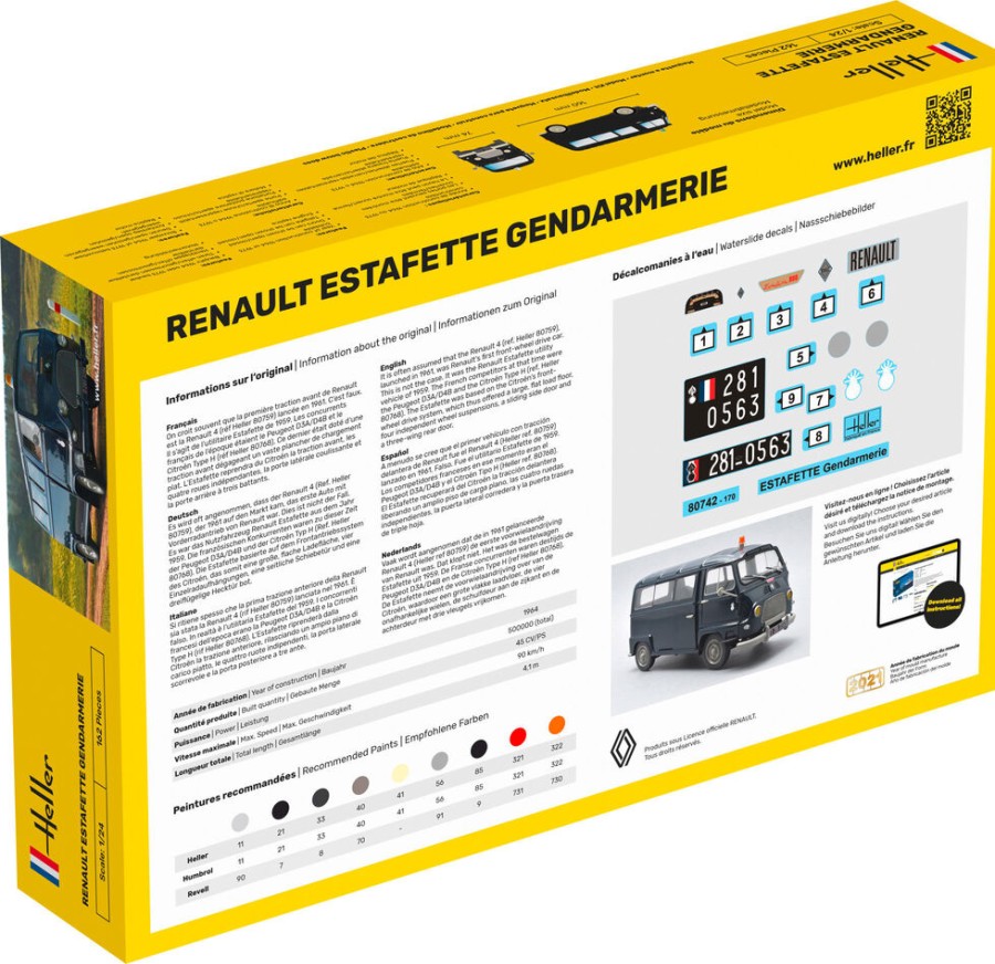 Vehicles Heller | Renault Estafette Gendarmerie New Mould (80742)