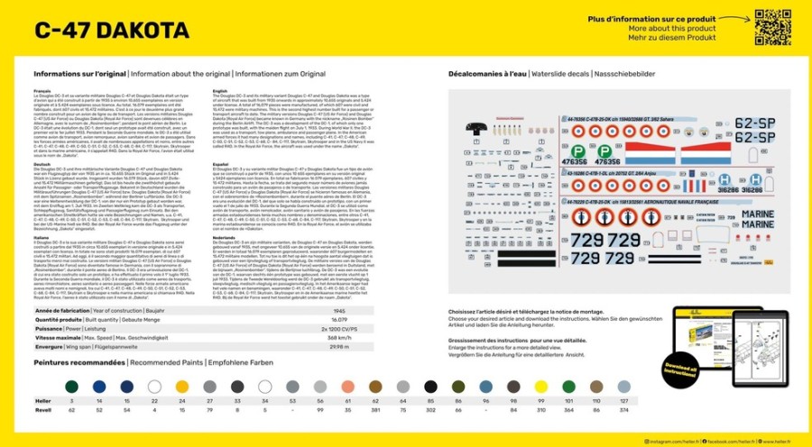 Aviation Heller | Starter Kit C-47 Dakota (35372)