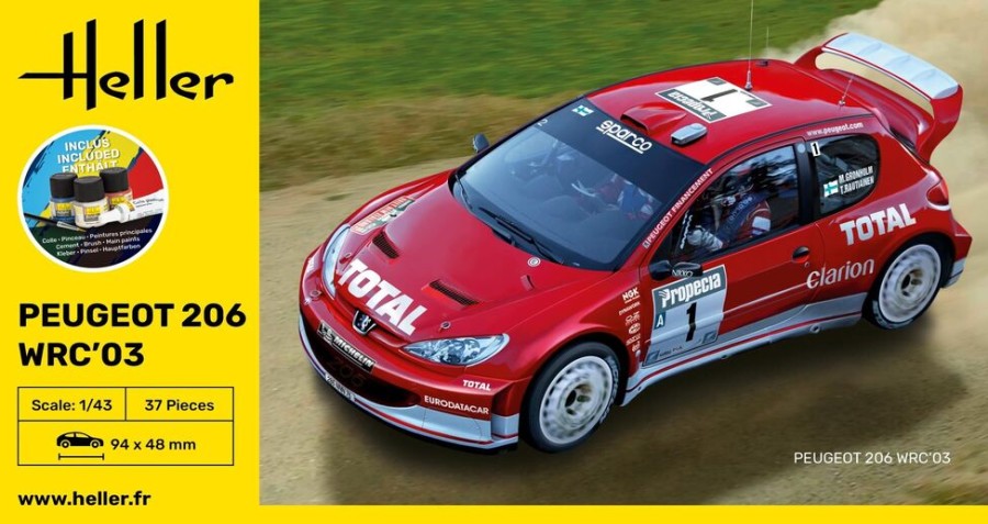 Vehicles Heller | Starter Kit Peugeot 206 Wrc'03 (56113)