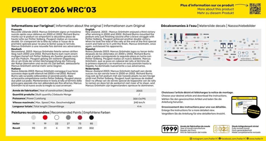 Vehicles Heller | Starter Kit Peugeot 206 Wrc'03 (56113)