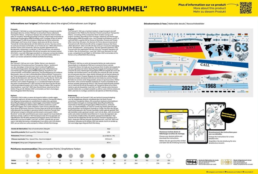 Aviation Heller | Transall C-160 Retro Brummel (80358)