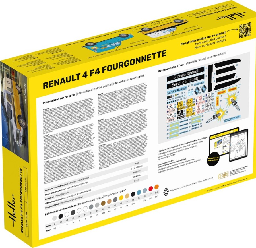 Vehicles Heller | Starter Kit Renault 4 Fourgonette F4 (58700)