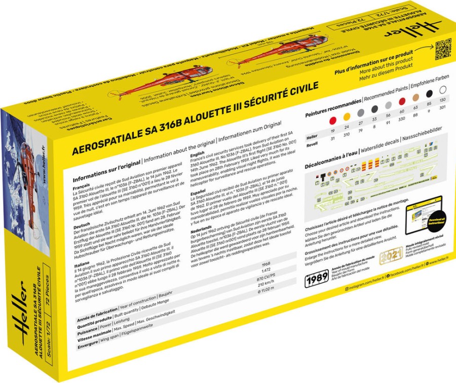 Aviation Heller | Starter Kit Alouette Iii Securite Civile (56289)