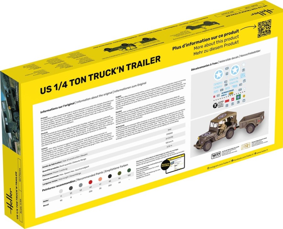 Vehicles Heller | Us 1/4 Ton Truck 'N Trailer (81105)