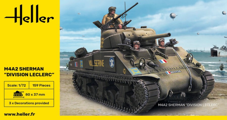 Vehicles Heller | M4A2 Sherman "Division Leclerc" (Deco.Fr (79894)