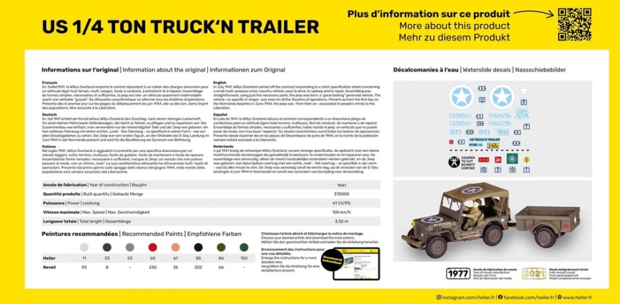 Vehicles Heller | Starter Kit Us 1/4 Ton Truck 'N Trailer (57105)