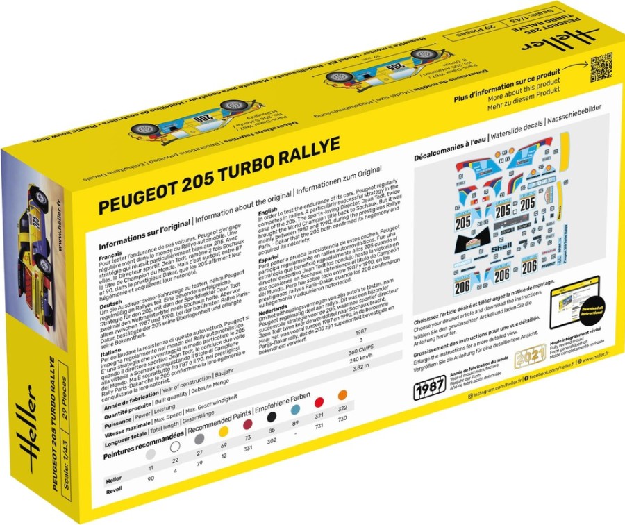 Vehicles Heller | Starter Kit Peugeot 205 Turbo Rally (56189)